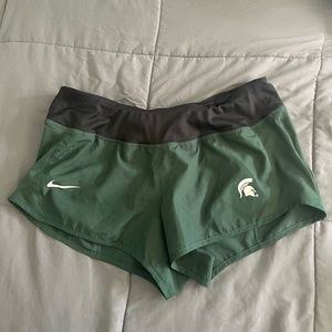 MSU Nike running shorts
